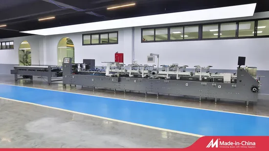 Box Gluing Machine Automatic Pre-Folding Straight Line Box Folding Machine Rolam Coffee Jacke Crash Lock Bottom Folder Gluer for Paper Shipping Carton Boxes