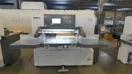 Coupe-cartes à guillotine en papier robuste, contrôle de programme entièrement automatique (137F)